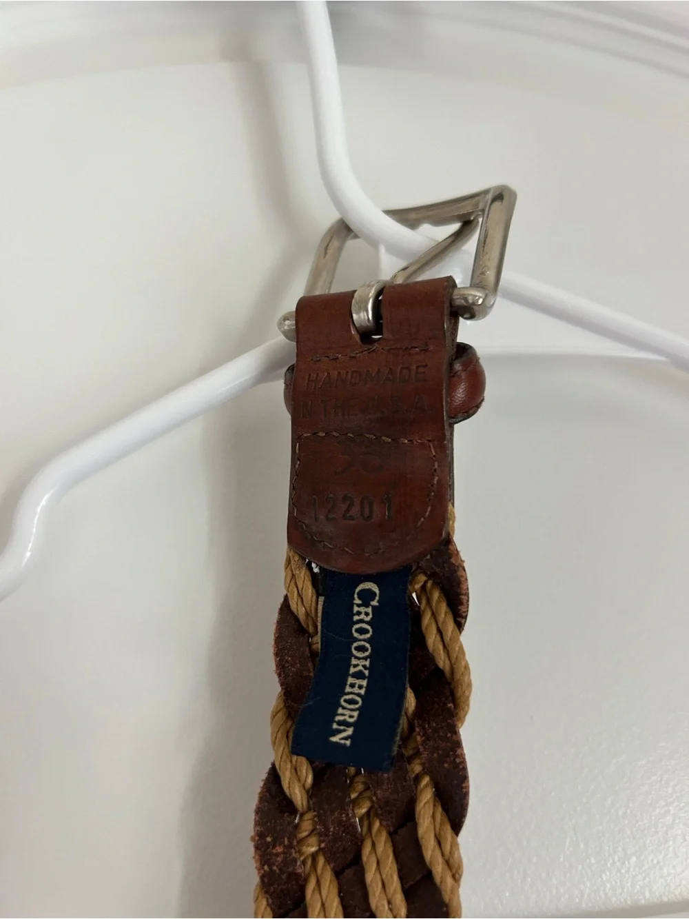 Braided Leather Belt in Brown - Classic Men’s Accessory